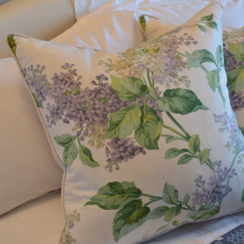 Bespoke cushion by Chez Maison. Curtains to match by Chez Maison.